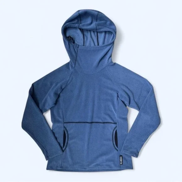 Melanzana Melly Women’s Micro Grid Hoodie V2 in Rain Blue XS - Picture 1 of 6